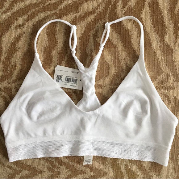 white racerback bralette